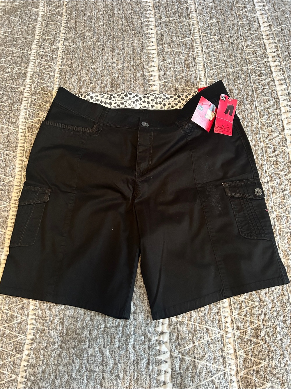Lee Black Women's Cargo Bermuda Shorts